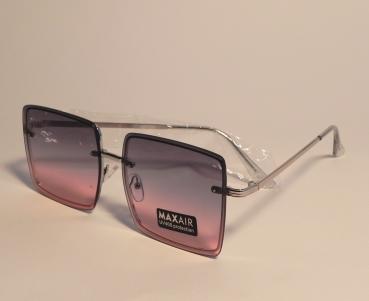 Sonnenbrille silber mit rosa Gläsern